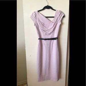 NWOT Château pink dress with black belt